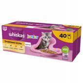 WHISKAS Junior drobiowa uczta mokra karma dla kociąt w galaretce 40x85 g