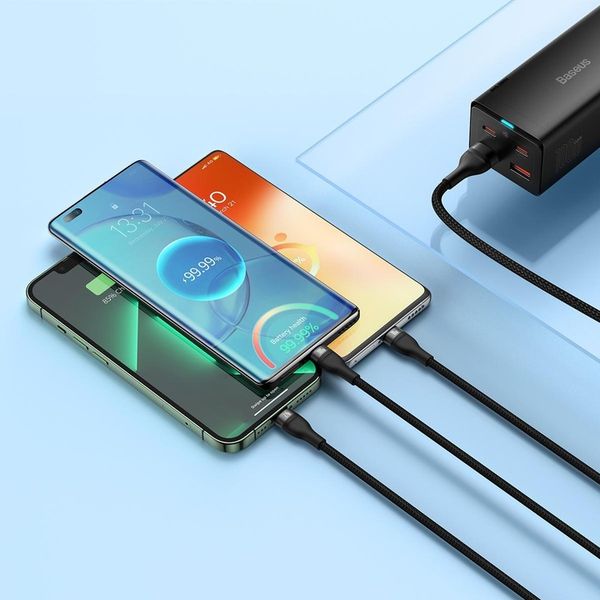 Kabel USB Baseus USBA USBC + microUSB + Lightning 1.2 m Czarny zdjęcie 16