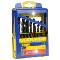 IRWIN WIERTŁO METAL HSS DIN-338 KOMPLET 19szt. 1.0 - 10.0 mm co 0.5 mm 1050