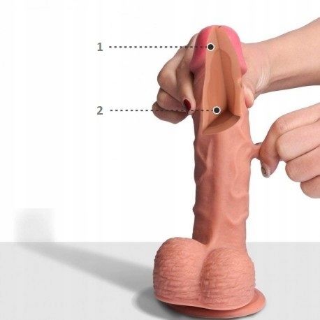 ULTRA REALISTYCZNE DILDO SILIKONOWY PENIS, DUAL LAYER, DWUWARSTWOWY na Arena.pl