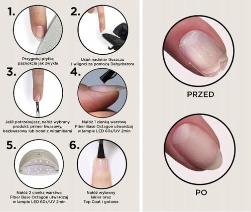 Didier Lab Ultramocna baza hybrydowa Fiber Base Octagon włókno 10ml bez TPO na Arena.pl