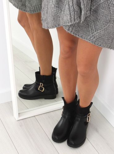 Botki workery czarne Y8562 BLACK - 36 na Arena.pl