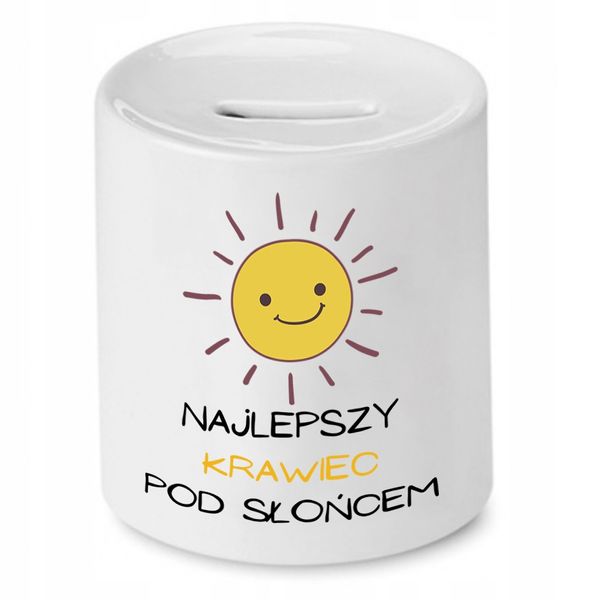 Skarbonka Dla Krawcowej Krawca Najlepszy Pod Z Nadrukiem Ze Zdjęciem zdjęcie 1