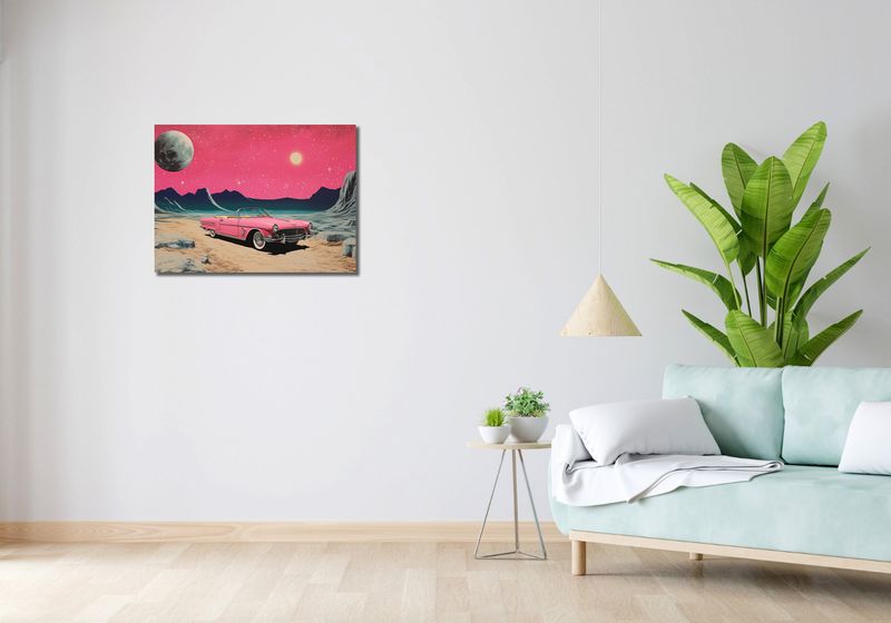 Obraz 70x50cm Kabriolet W Kosmosie zdjęcie 2