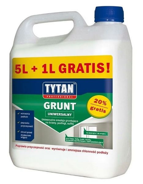 GRUNT TYTAN 6L-EMULSJA GRUNTUJĄCA - SIL GRU 6 zdjęcie 1