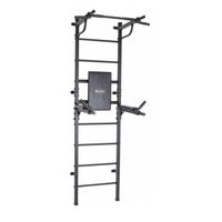 Drabinka gimnastyczna WORKOUT Gamma | 230 cm, czarna – poręcze, oparcie