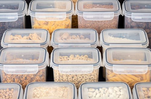 POJEMNIK SŁOIK PLASTIKOWY NA MAKARON KASZE PUDEŁKA NA ŻYWNOŚĆ 15 szt na Arena.pl