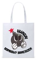 Dla Brata Na Prezent Torba Eco Biała Shopper Z Nadrukiem Ze Zdjęciem