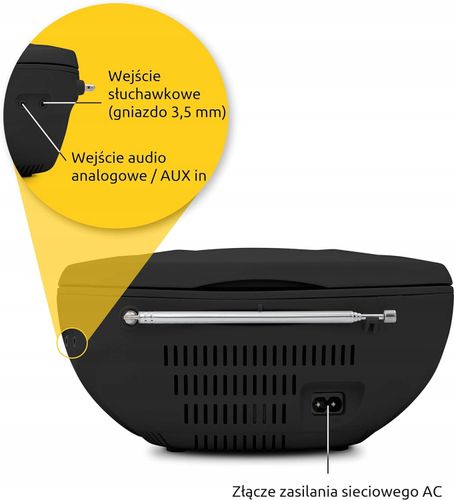 Radioodtwarzacz Boombox TECHNISAT Viola CD-1 Bluetooth Czarny na Arena.pl