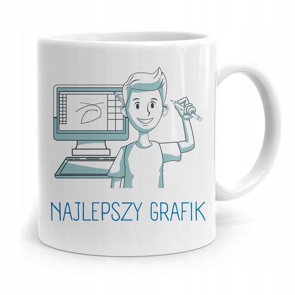 Kubek Prezent Urodzinowy Dla Najlepszego Grafika Z Nadrukiem Ze Zdjęciem zdjęcie 1