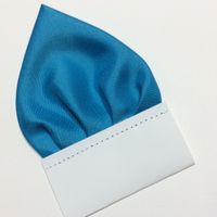 Turkusowa poszetka trójkątna "Wypustka"