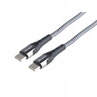 Kabel do ładowania WAYME w oplocie 200 cm, USB-C > USB-C PD, max 65W