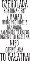 100X50CM CZEKOLADA NAKLEJKA