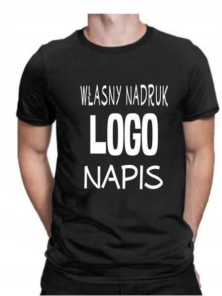 KOSZULKA Z WŁASNYM NADRUKIEM NAPIS LOGO TEKST 3XL zdjęcie 1