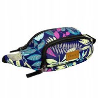 Nerka Saszetka Damska Mocna Pojemna Wzór Kwiatowy Niebieska DUŻA GRACIO