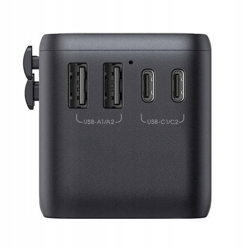 ŁADOWARKA PRZEJŚCIÓWKA 2w1 ADAPTER PODRÓŻNY CAŁY ŚWIAT USB C GaN 65W na Arena.pl