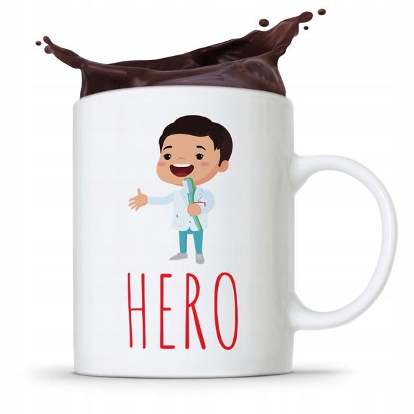 Kubek Prezent Dla Dentysty Stomatologa Me Hero Z Nadrukiem Ze Zdjęciem zdjęcie 1