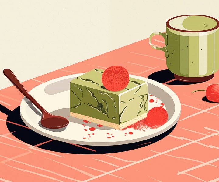 Plakat 60x50cm Deser Matcha zdjęcie 1