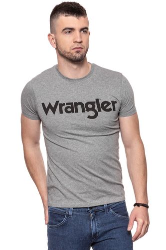 WRANGLER SS LOGO TEE GREY MARL W7C04D3VB S na Arena.pl