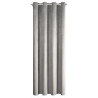 Zasłona gotowa BETHY 135x250 szara połysk welwet przelotki