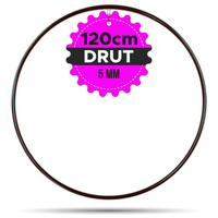 Obręcz CZARNA 120 cm, metalowa, do łapacza snów, grubość 5 mm