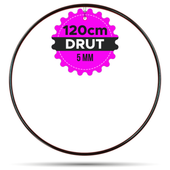 Obręcz CZARNA 120 cm, metalowa, do łapacza snów, grubość 5 mm