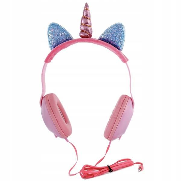 SŁUCHAWKI PRZEWODOWE JEDNOROŻEC DZIECI USZY KOCIE J4 zdjęcie 1
