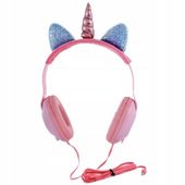 SŁUCHAWKI PRZEWODOWE JEDNOROŻEC DZIECI USZY KOCIE J4