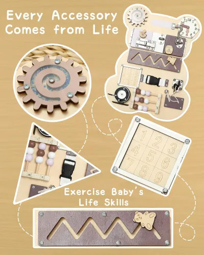 tablica manipulacyjna Miś - drewno na Arena.pl