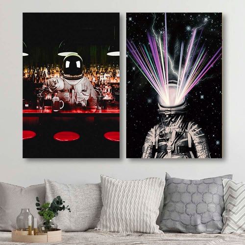 Obraz na płótnie – Canvas, Barman astronauta 40x60 na Arena.pl