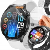 Smartwatch z Pomiarem Glukozy, EKG, HRV, Temperatura, 2 Paski w Zestawie