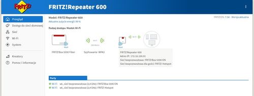 Mocny wzmacniacz Wi-Fi Mesh FRITZ!Repeater 600 na Arena.pl