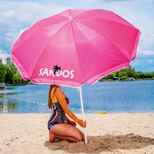 Parasol plażówy + kotwa - różowy na Arena.pl