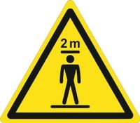 Znak Oznakowanie wind -wymiary przestrzeni bezpieczeństwa grawerowana 10x10