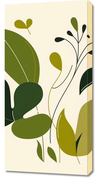 Obraz 50x100cm Świeżość Liści zdjęcie 1