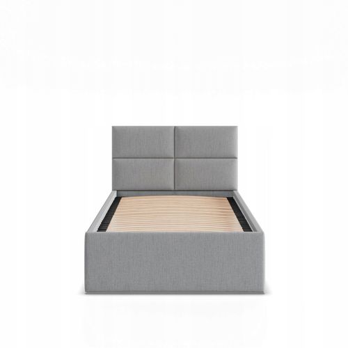 Łóżko Ramowe BORGO JASNY SZARY JEDNOOSOBOWE Tapicerowane Pojedyncze na Arena.pl