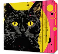 Obraz 40x40cm Neonowy Kocur