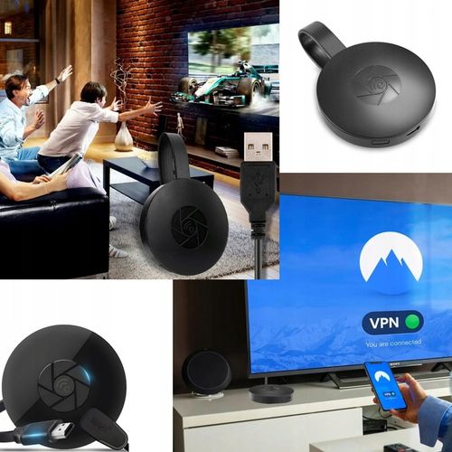 ADAPTER WIFI HDMI BEZPRZEWODOWY MIRRORSCREEN CHROMECAST 2W1 DUŻY na Arena.pl