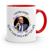 Kubek Czerwony Donald Tusk Po Platforma Prezent Z Nadrukiem Ze Zdjęciem