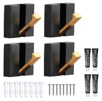 4x WIESZAK HACZYK NA RĘCZNIK ŁAZIENKOWY SKŁADANY LOFT ALU KLEJ ZŁOTY 1