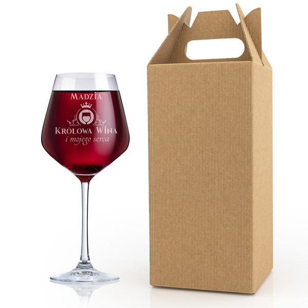 Kieliszek do wina XXL 860 ml MEGA z GRAWEREM dla niej + PUDEŁKO zdjęcie 1