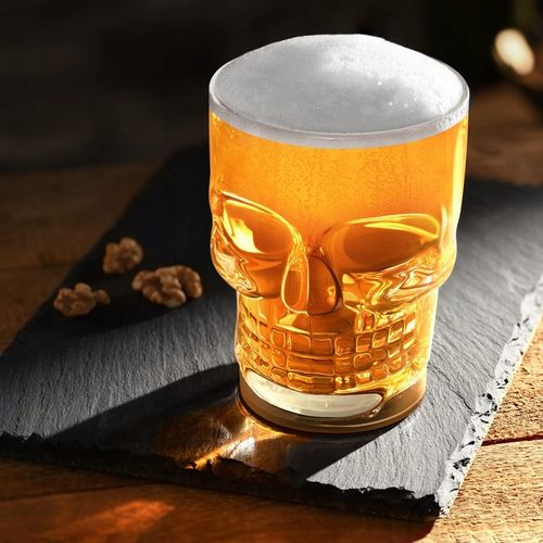 KUFEL DO PIWA Z UCHEM CZASZKA SZKLANY DUŻY 500ML PREZENT NA URODZINY na Arena.pl