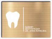 nadruk UV dibond TABLICZKA 40x30 lekarska LOGO GABINET DENTYSTA NAZWA