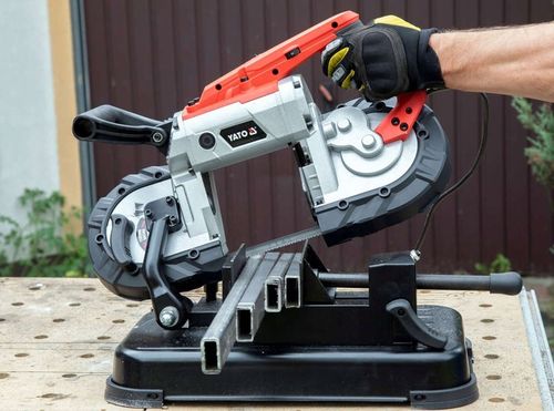 YATO PRZECINARKA TAŚMOWA Z PODSTAWĄ PIŁA DO METALU PRZENOŚNA 1100W na Arena.pl