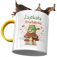 Kubek Żółty Dla Striptizerki Żajebista Striptizerk Z Nadrukiem Ze Zdjęciem