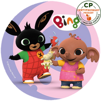 Opłatek na tort Królik Bing