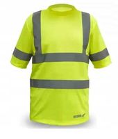 koszulka męska t-shirt odblaskowa, żółta rozm s
