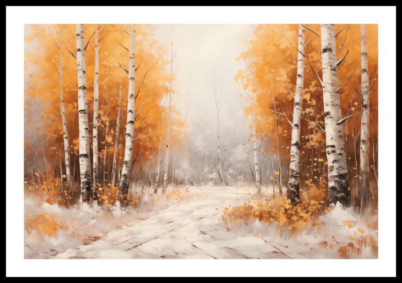 Plakat 60x40cm Jesienne Brzozy zdjęcie 3