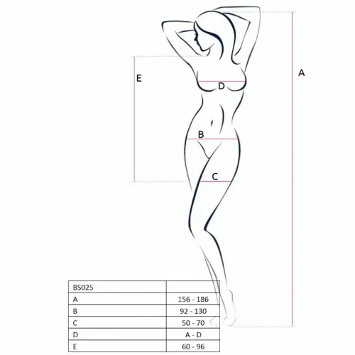 passion bs025 bodystocking biała sukienka kabaretka one size na Arena.pl