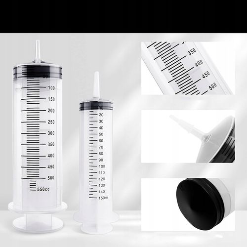 STRZYKAWKA 500ML, STRZYKAWKA Z WĘŻEM, DO LABORATORIÓW NAUKOWYCH, BEZ IGŁY na Arena.pl